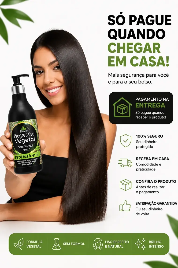 Pagamento somente na entrega da Progressiva Vegetal Havana